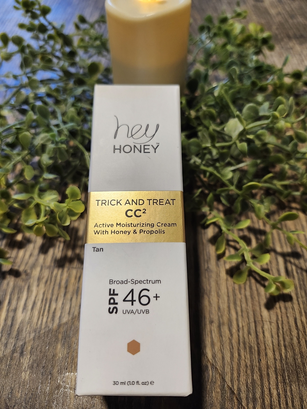 Hey Honey Trick and Treat CC2 Active Moisturizing Cream SPF 46+ — Tan